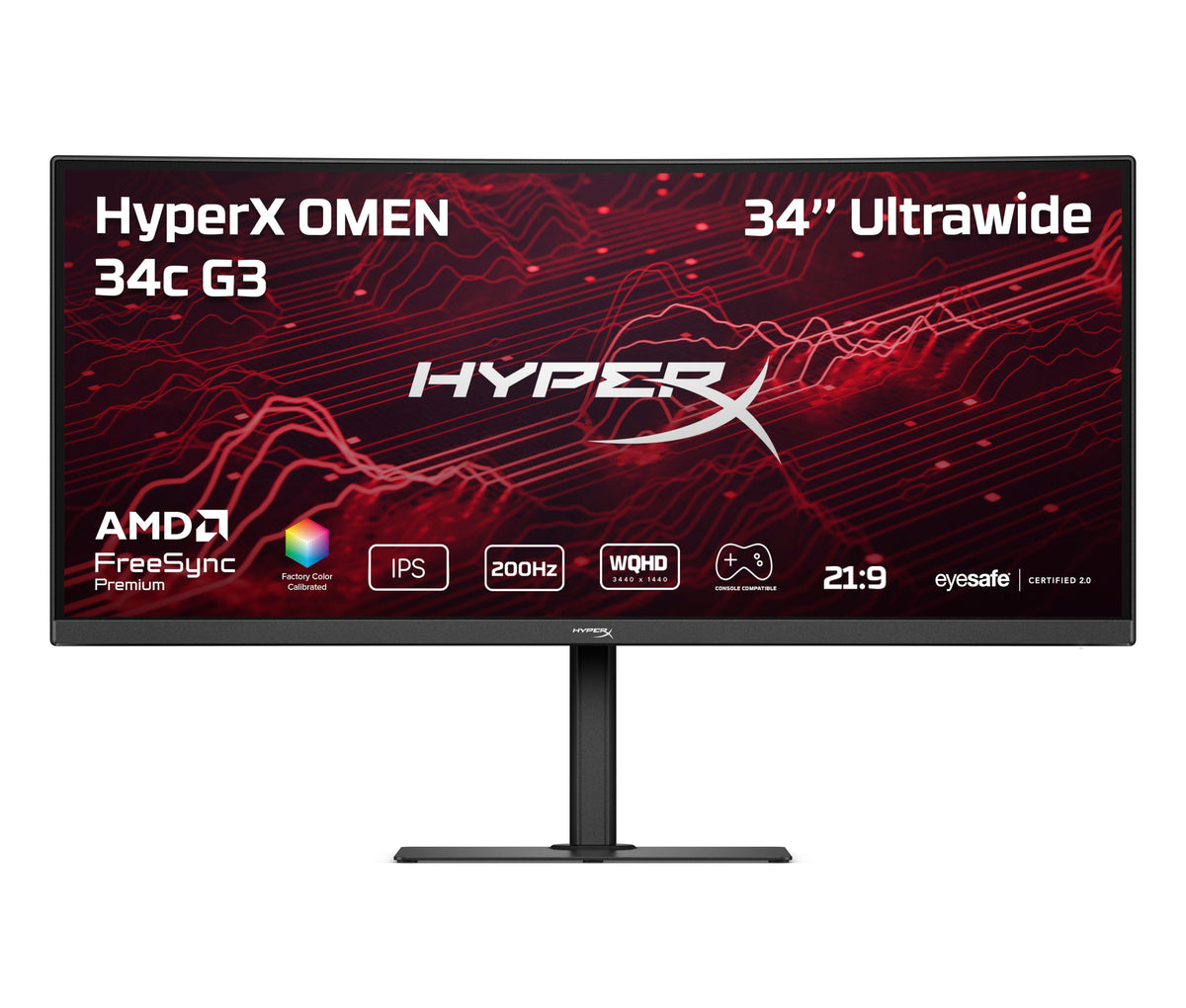 HyperX OMEN 34 inch WQHD 200Hz Curved Gaming Monitor - OMEN 34c  G3 - 01