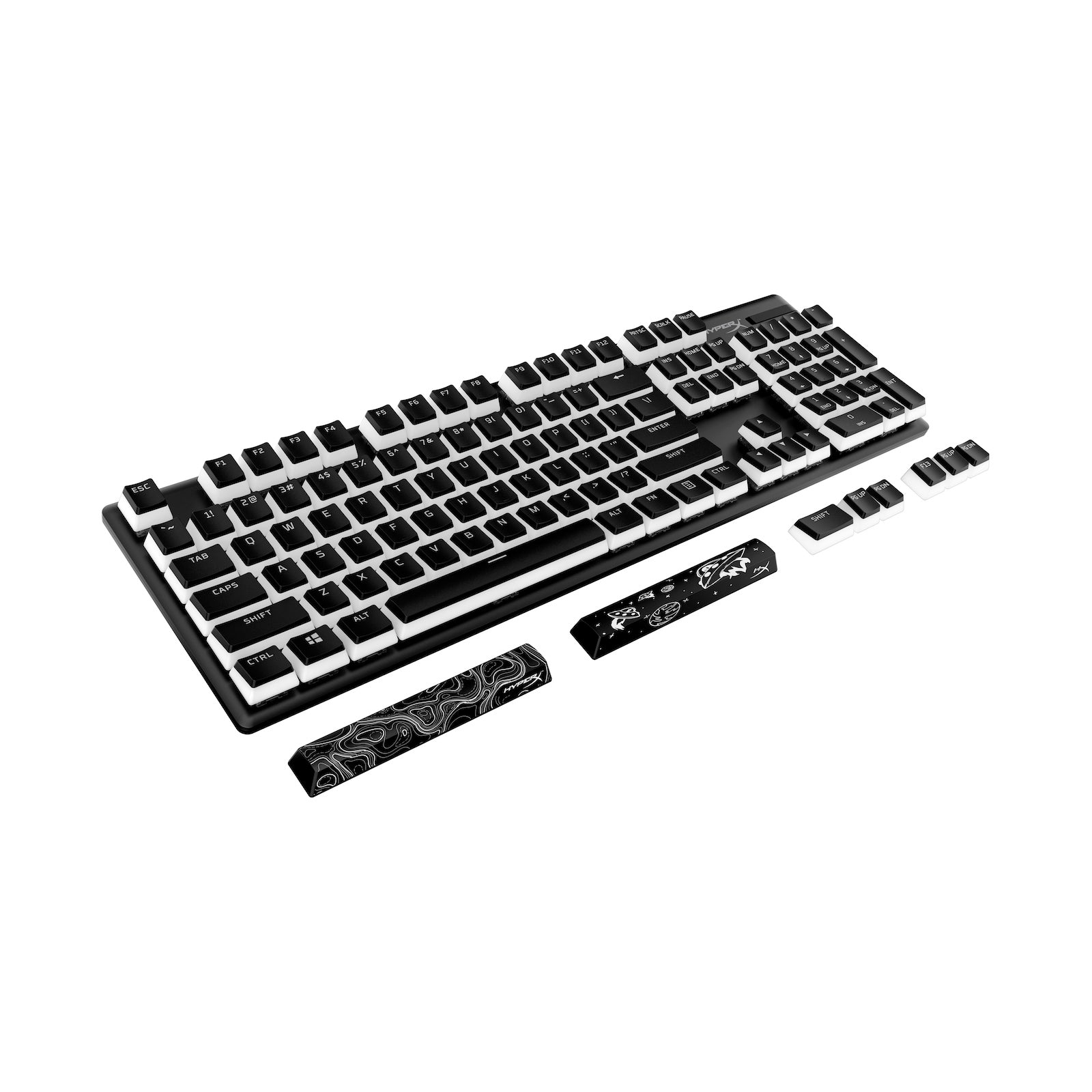 HyperX Pudding Keycaps 2 - Full Key Set - PBT - White (US Layout)
