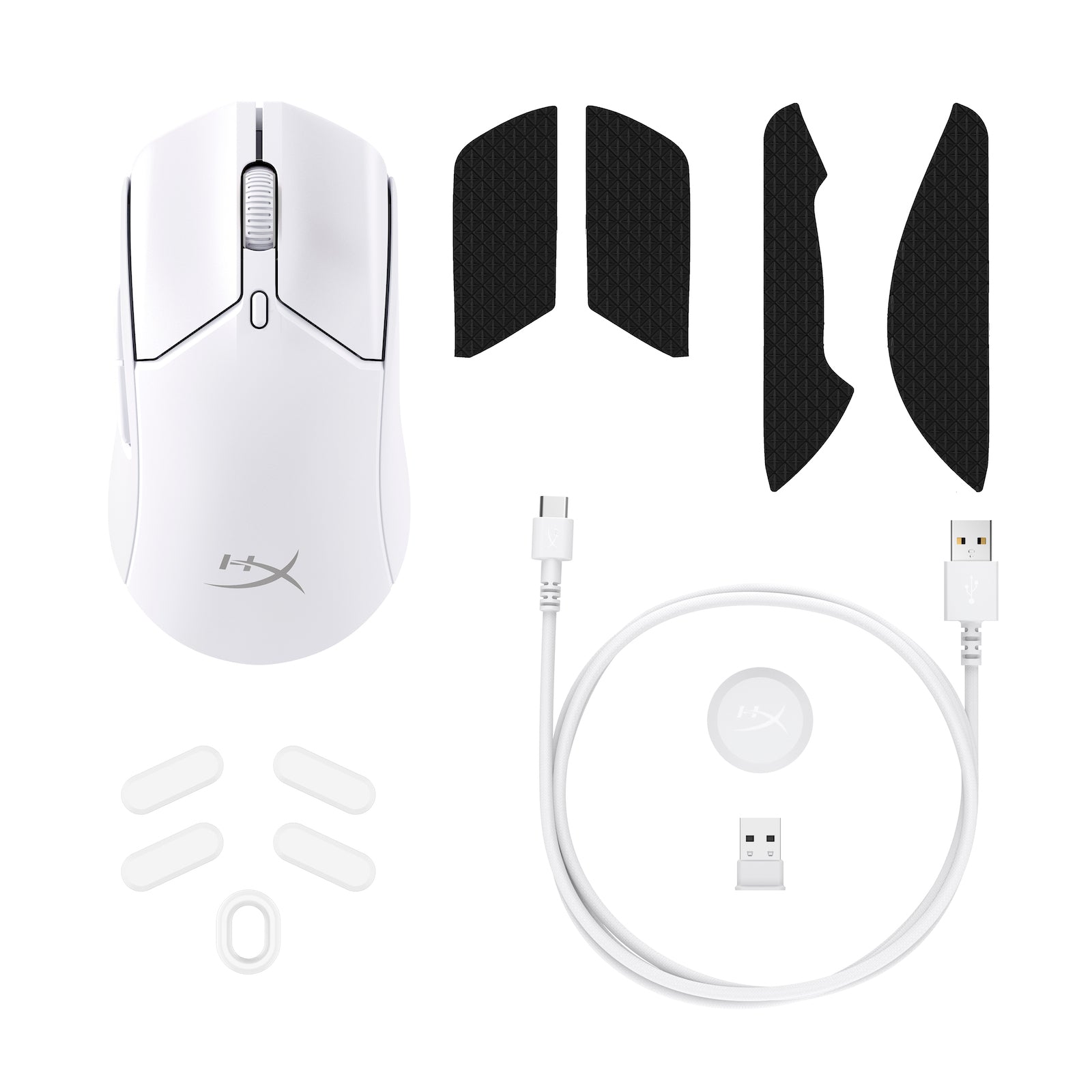 HyperX Pulsefire Haste 2 Wireless White Gaming Mouse accessories