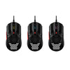 HyperX Pulsefire Haste Black-Red Gaming Mouse showing RGB lighting