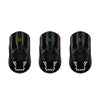 HyperX Pulsefire Haste Wireless Black gaming mouse, front view, featuring different examples of the scroll with the RGB light
