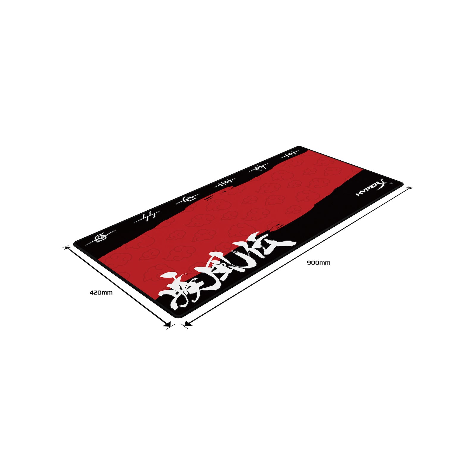 HyperX Pulsefire XL mouse mat Itachi edition left angled view