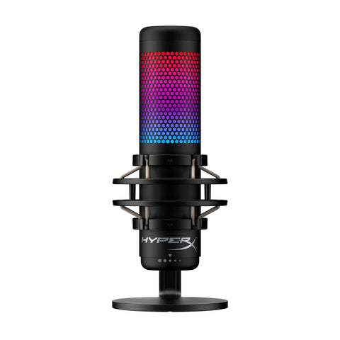 HyperX QuadCast S - USB Microphone (White-Grey) - RGB Lighting