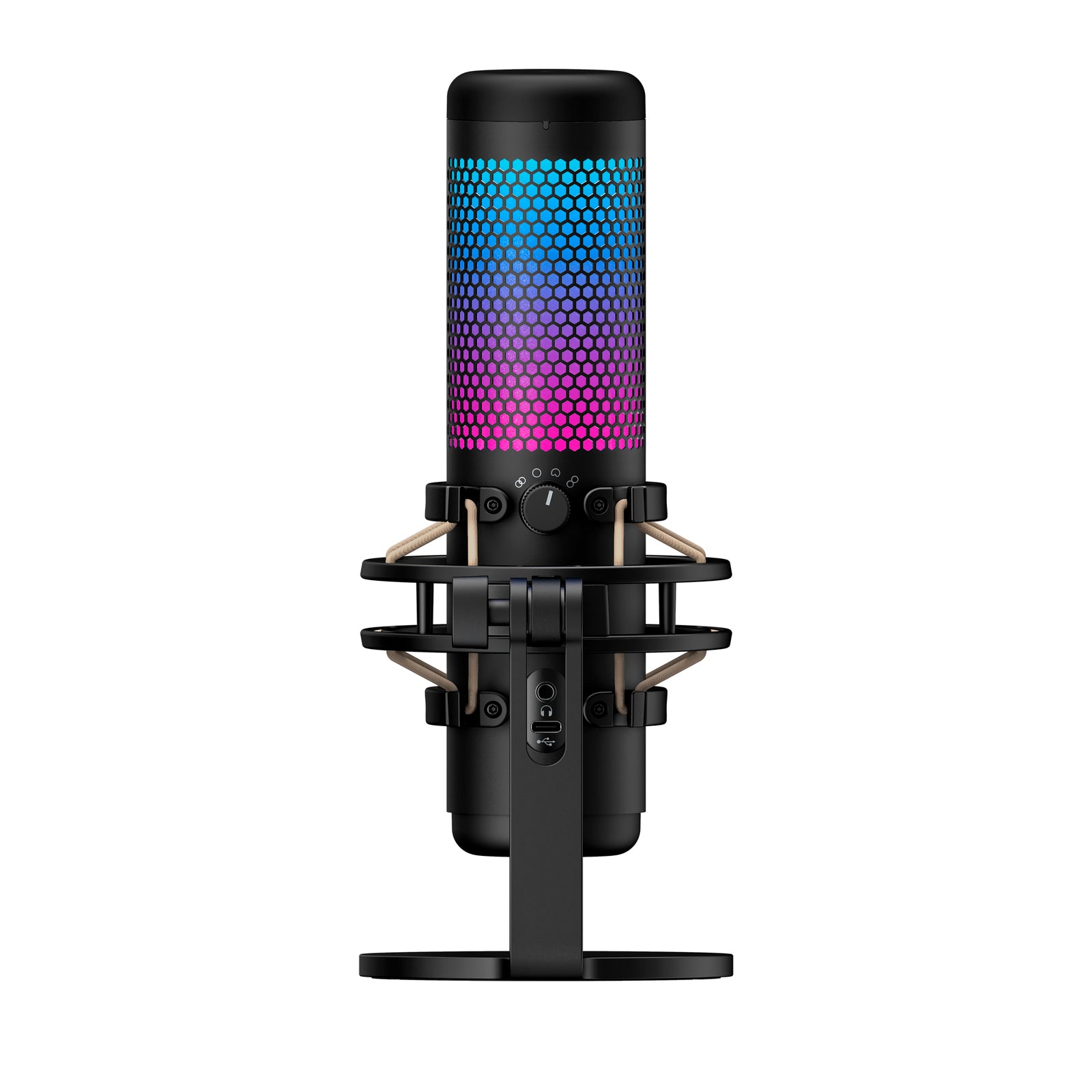 HyperX QuadCast S - USB Microphone (Black-Grey) - RGB Lighting - 08