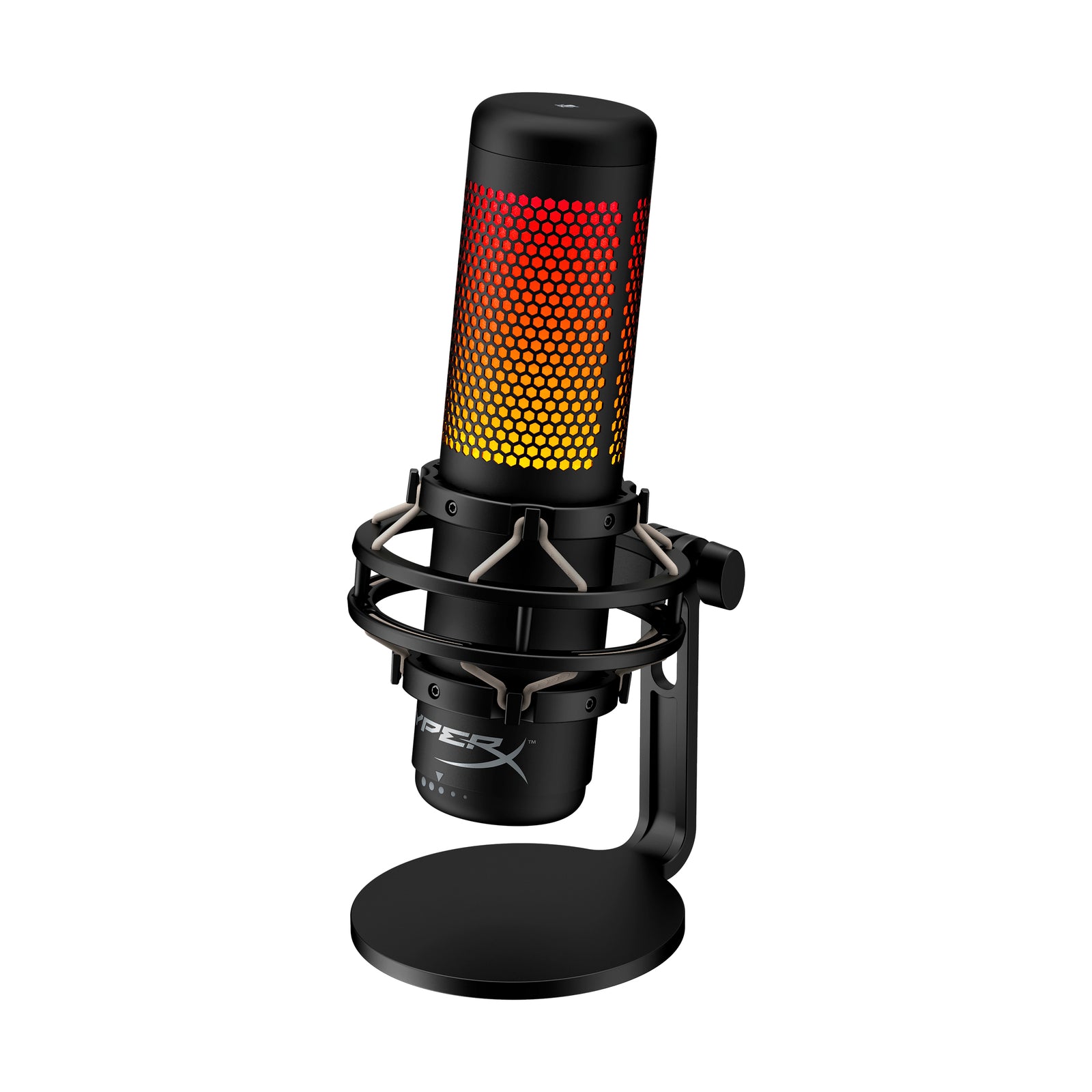 HyperX QuadCast S - USB Microphone (White-Grey) - RGB Lighting