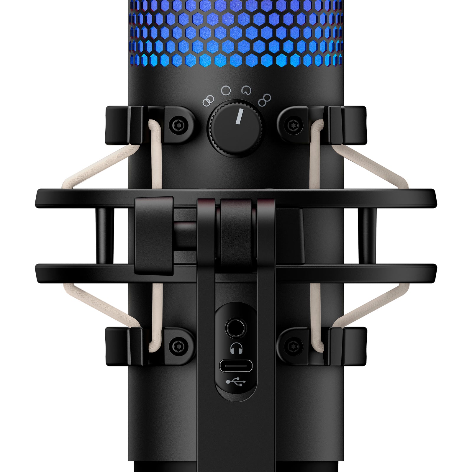 HyperX QuadCast S - USB Microphone (Black-Grey) - RGB Lighting - 11