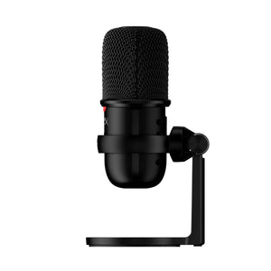 HyperX SoloCast Microphone Black showing the left hand side view featuring Cardioid polar pattern