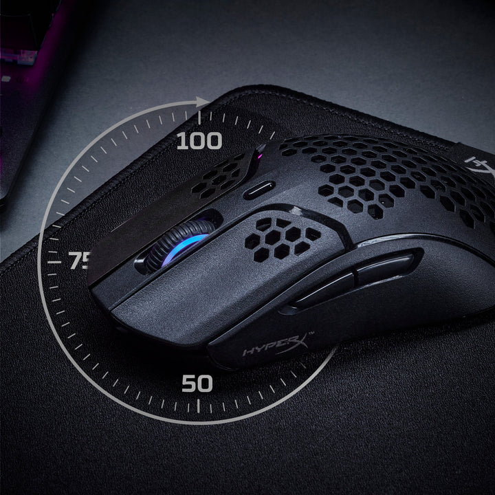 HyperX Pulsefire Haste Wireless Gaming Mouse OPEN BOX Light Weight 2.4 GHz wireless with up to 100 hour battery life 16 kf 3 hyperx pulsefire haste