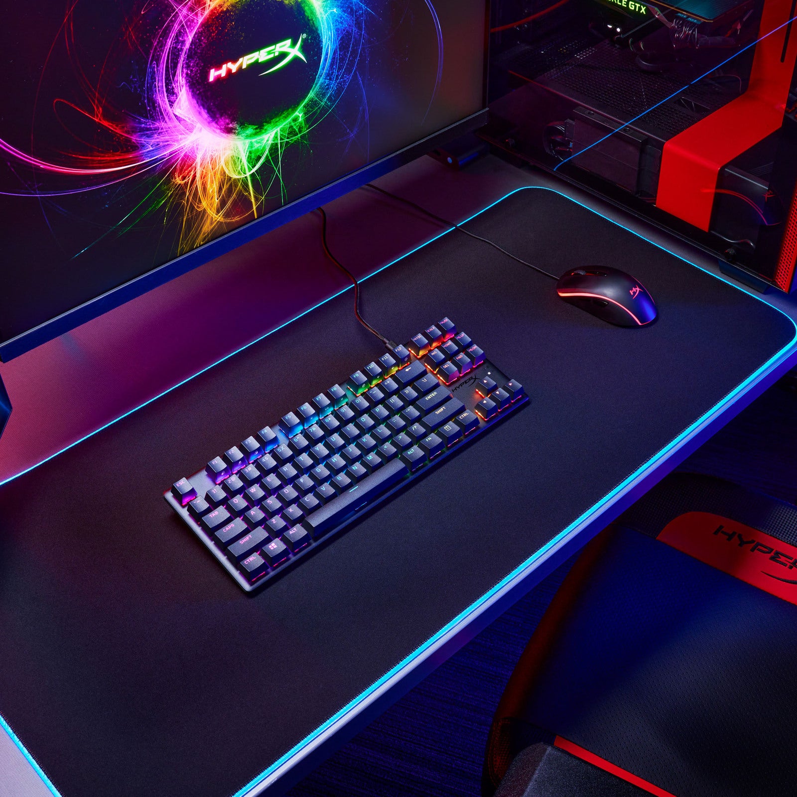 Compact tenkeyless design to maximize space
