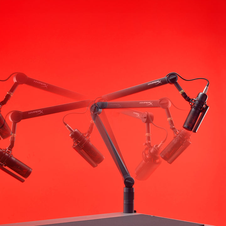 זרוע למיקרופון ומצלמה Caster-תנועה של 360° בבסיס, וטווח אופקי של עד 36.1 אינץ'.