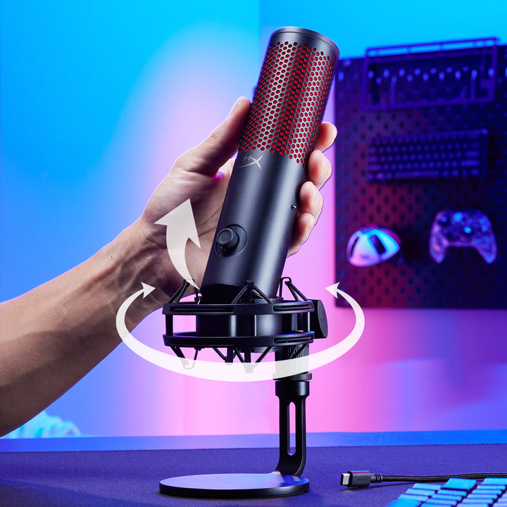 HyperX QuadCast 2 USB Microphone OPEN BOX Hi-Res Studio-Quality Recording for Gaming, Streaming and Podcasting 6 kf 5 hyperx quadcast 2 usb