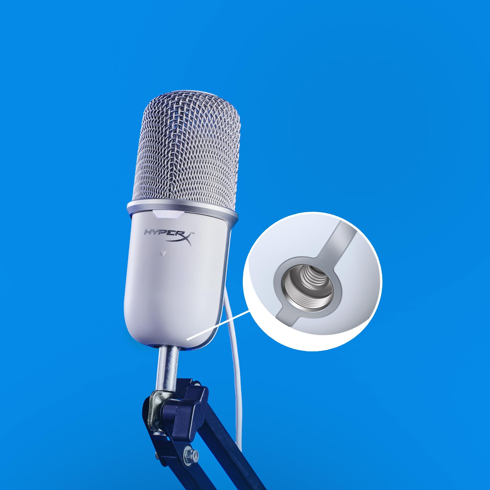 Boom arm and mic stand threading
