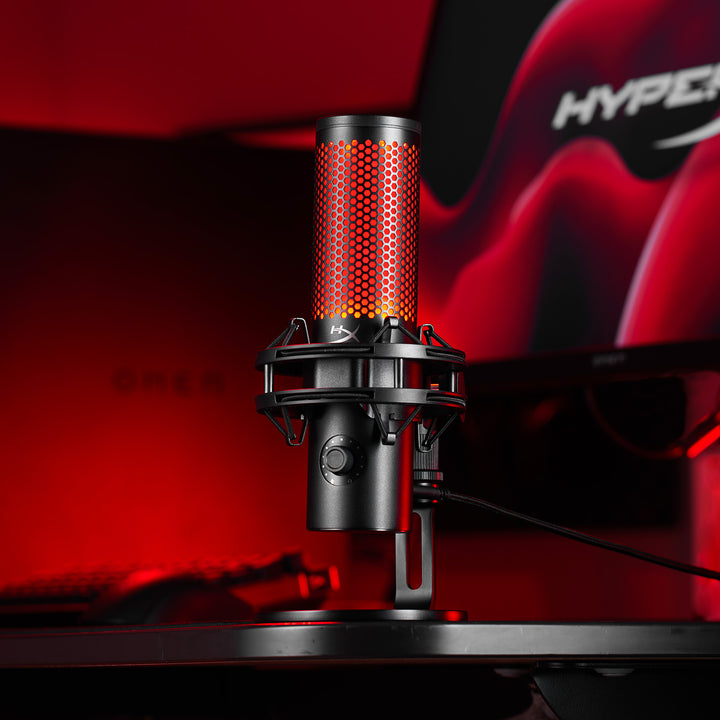 HyperX QuadCast 2 USB Microphone OPEN BOX Hi-Res Studio-Quality Recording for Gaming, Streaming and Podcasting 7 kf 6 hyperx quadcast 2 usb