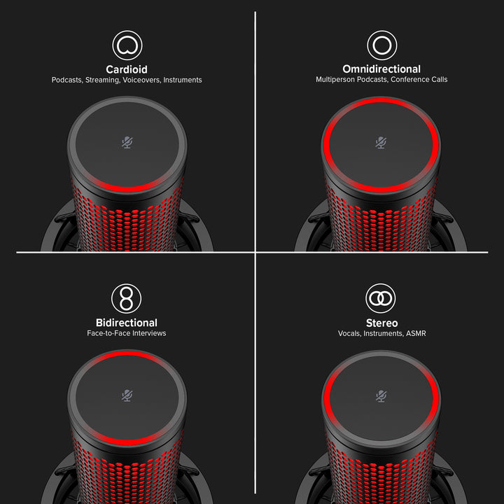 HyperX QuadCast 2 USB Microphone OPEN BOX Hi-Res Studio-Quality Recording for Gaming, Streaming and Podcasting 8 kf 7 hyperx quadcast 2 usb