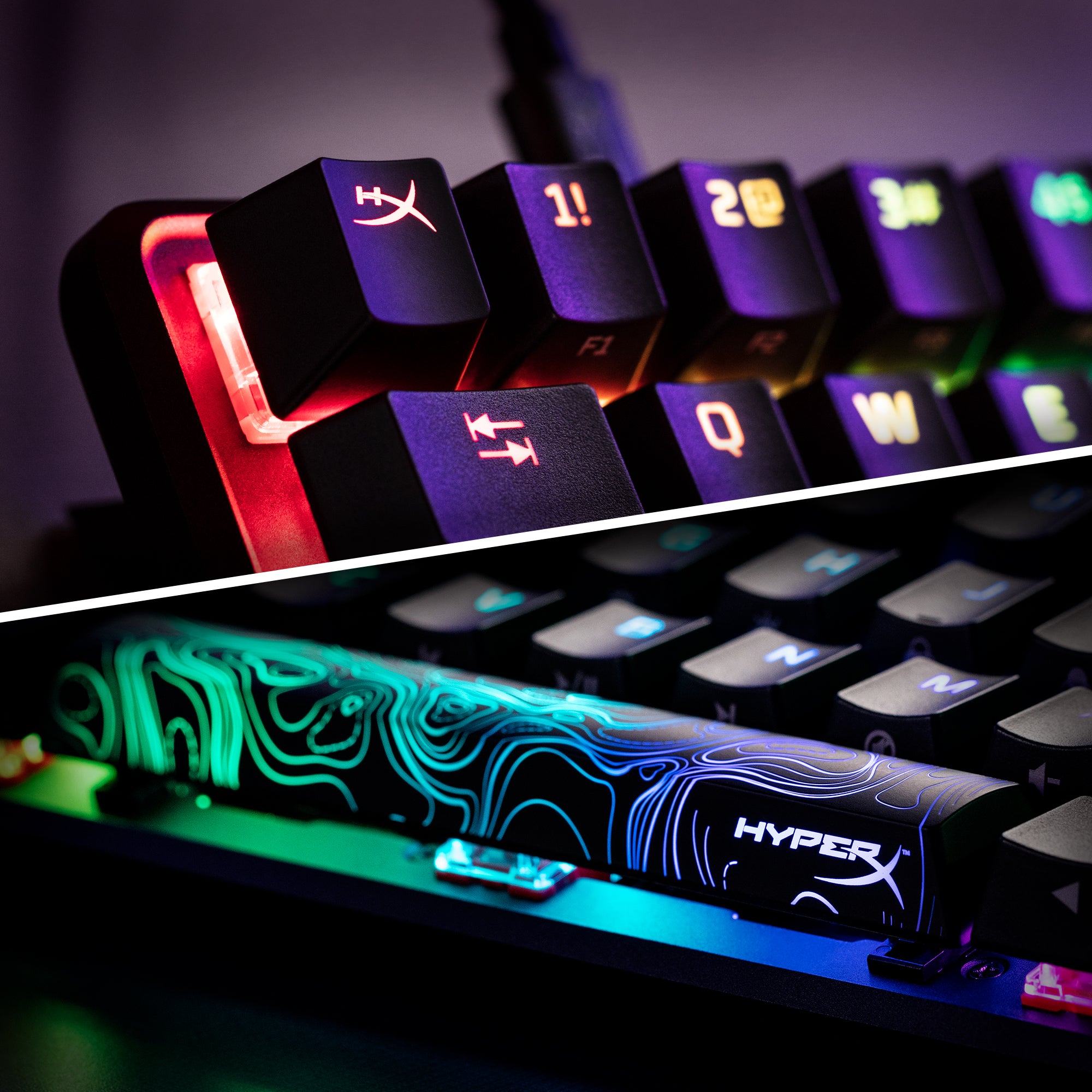 Included keycap puller and additional keycaps