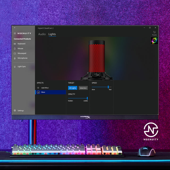 HyperX QuadCast 2 USB Microphone OPEN BOX Hi-Res Studio-Quality Recording for Gaming, Streaming and Podcasting 9 kf 8 hyperx quadcast 2 usb