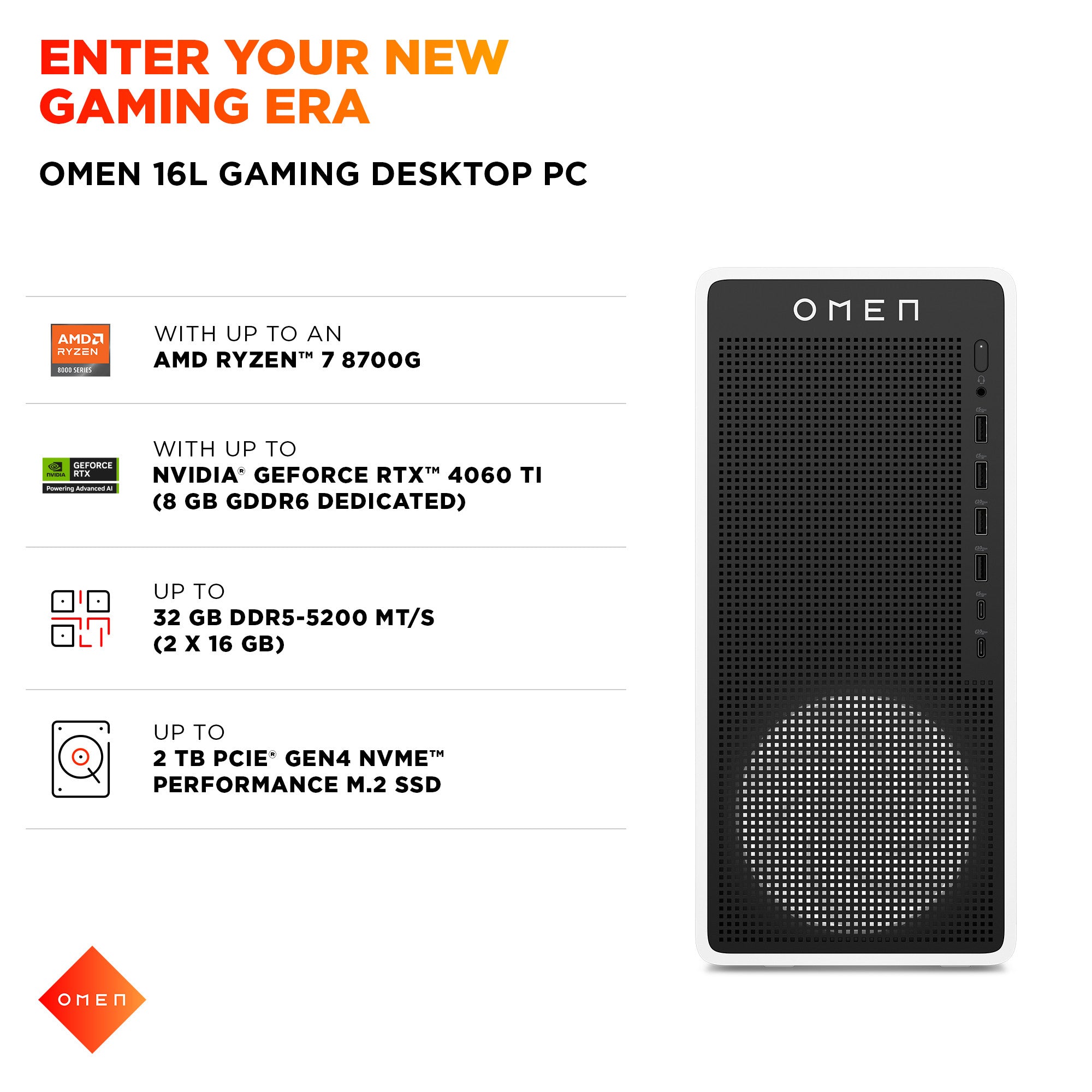 OMEN 16L Gaming Desktop PC TG03-0060m PC - 07