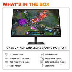 OMEN 27 inch QHD 280Hz Gaming Monitor - OMEN 27qs G2