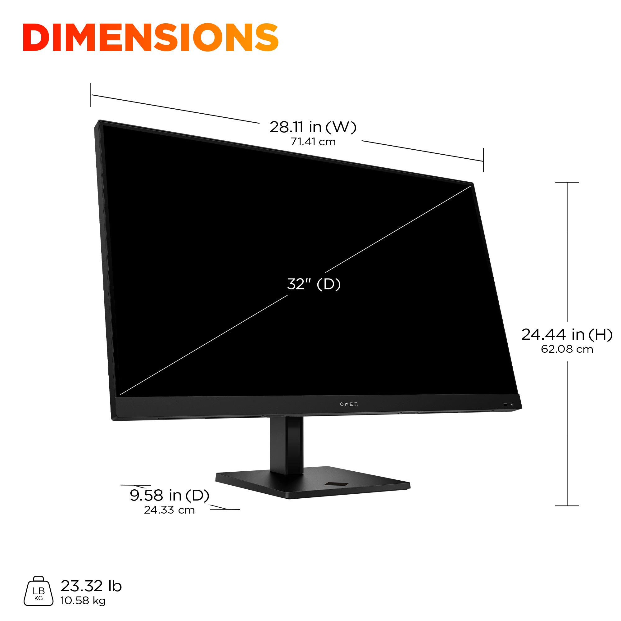 OMEN by HP 31.5 inch UHD 144Hz Smart Gaming Monitor  - OMEN 32x - 10