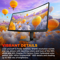OMEN 34 inch WQHD 180Hz Curved Gaming Monitor - OMEN 34c G2