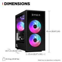 OMEN 35L Gaming Desktop GT16-0066m PC, Windows 11 Home, AMD Ryzen™ 7, 16GB RAM, 1TB SSD, NVIDIA® GeForce RTX™ 4060